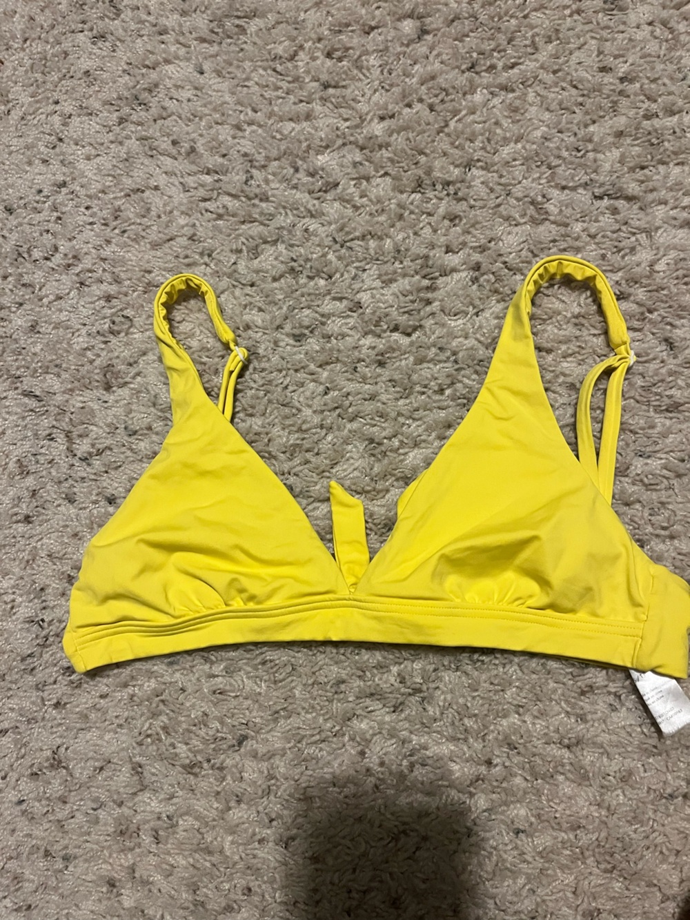 Onia Yellow Triangle Bikini Top